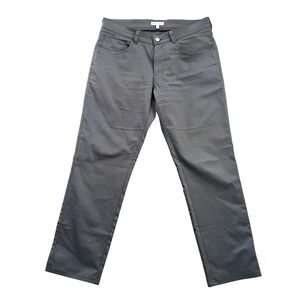 Peter Millar EB66 Polyester Golf Pants Gray 5 Pocket Performance, Size 32 X 28